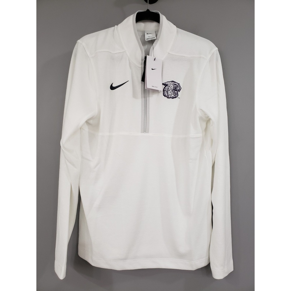 NEW‎ MENS SMALL Nike KANSAS STATE WILDCATS Quarter Zip Pullover shirt ncaa